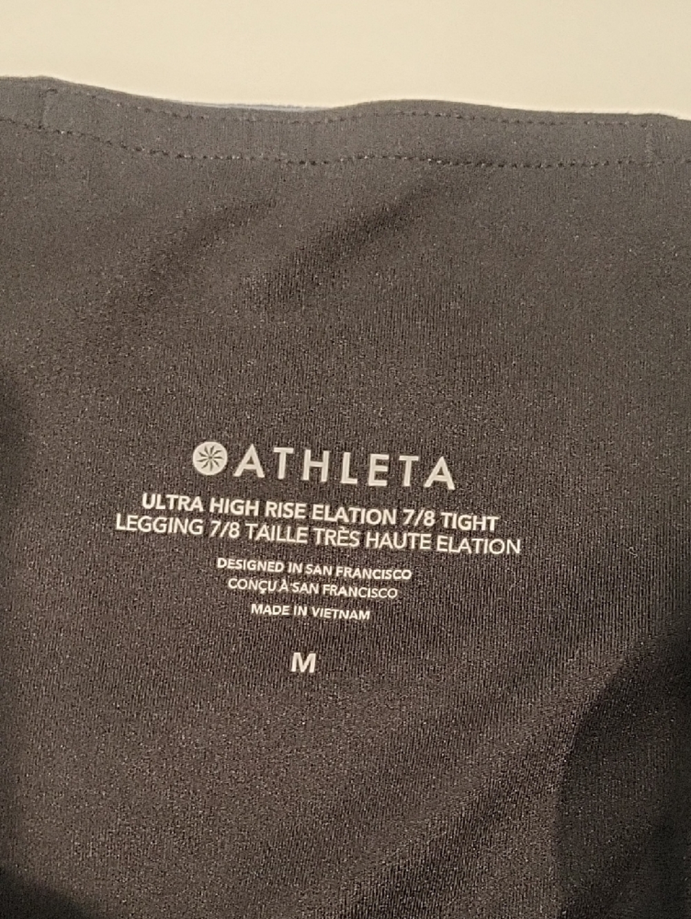 Athleta Elation 7/8 Leggings Ultra High Rise Blue Black Women’s Size Medium - Picture 2 of 8